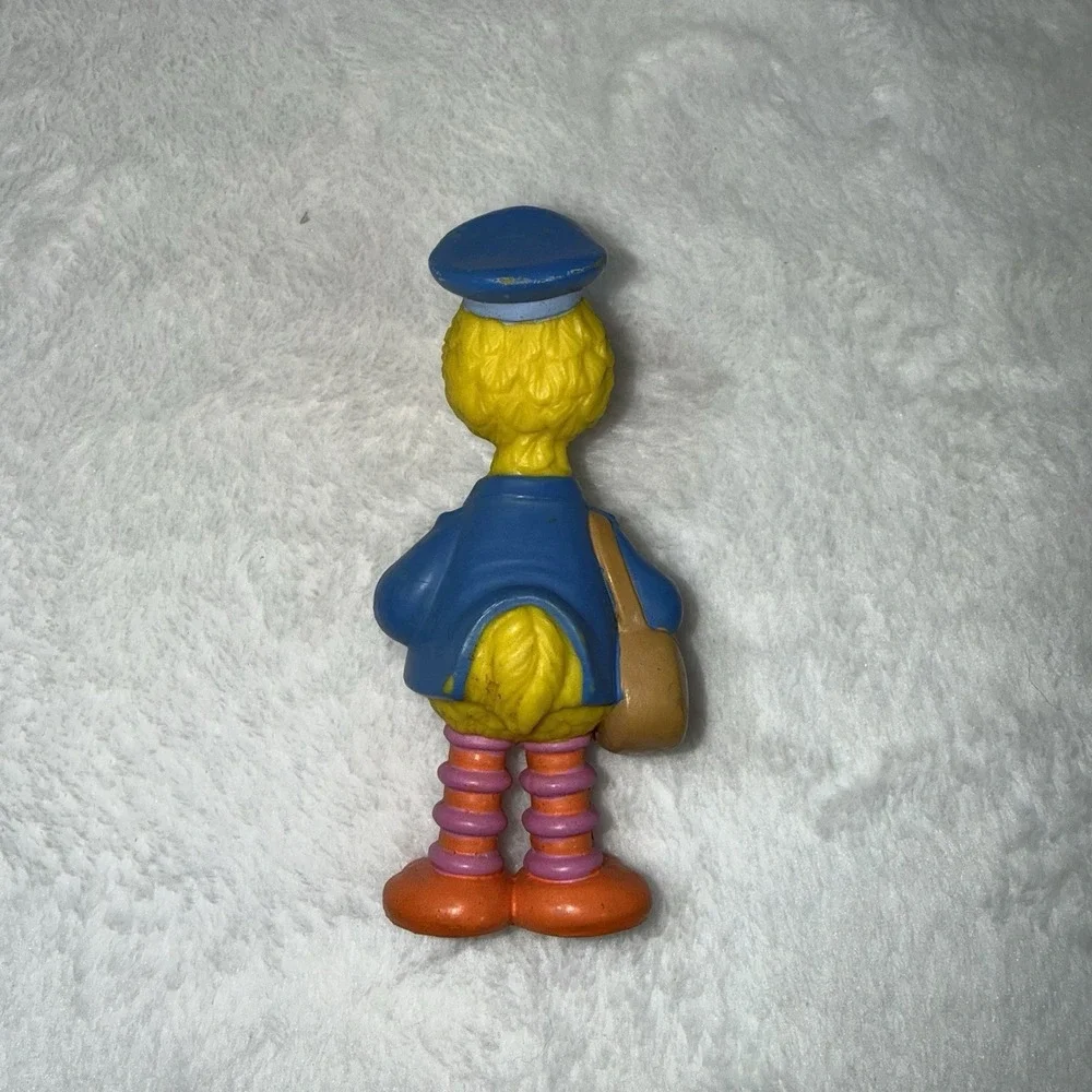 Vtg Applause Sesame Street Mailman Big Bird‎ PVC Figure Cake Topper Rare Sz. 4